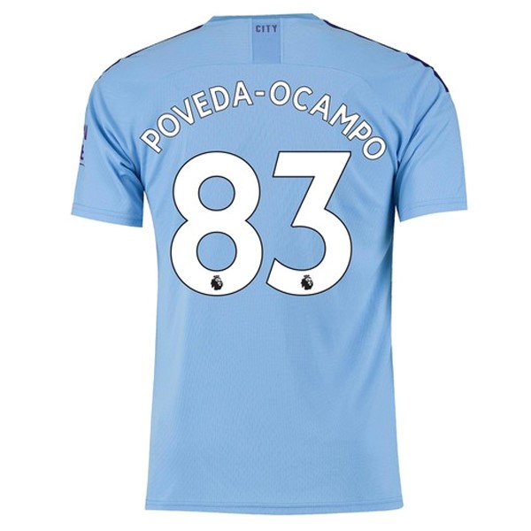 Camiseta Manchester City NO.83 Poveda Ocampo 1ª 2019-2020 Azul